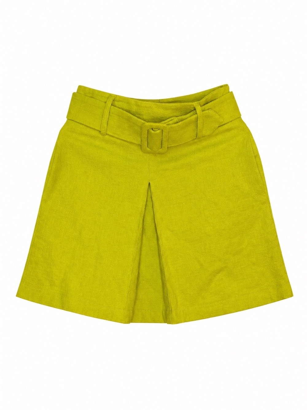 Maeve Lime Green Knit Skirt w/ Matching Belt